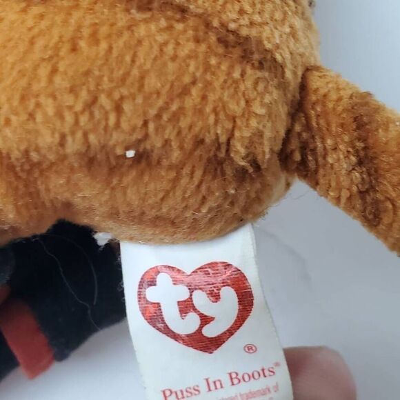 Ty Beanie Boos PUSS IN BOOTS Stuffed Plushy Toy - Picture 4 of 6